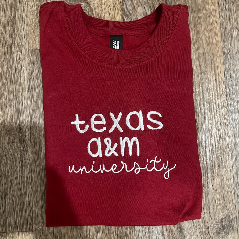 Custom Texas A&M University Maroon Shirt - Picture 1 of 5